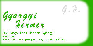 gyorgyi herner business card