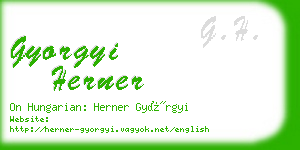 gyorgyi herner business card